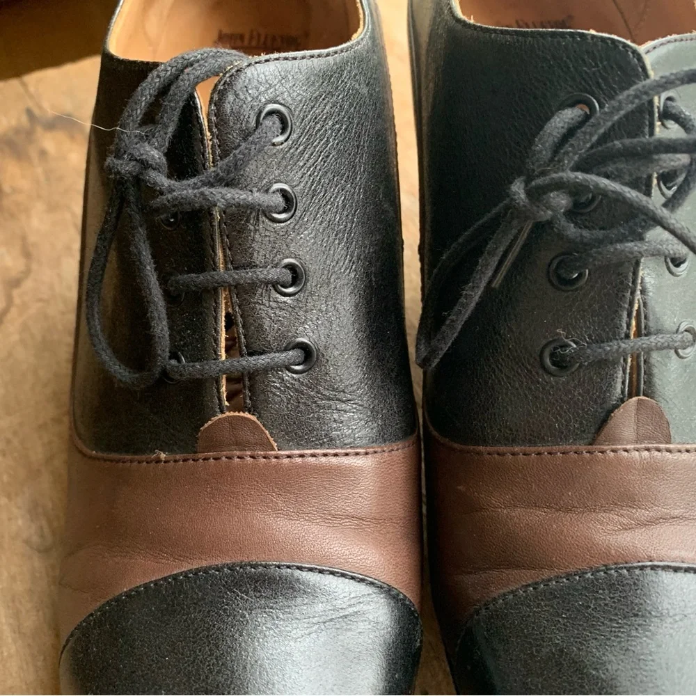 John Fluevog Wonder K2 Black and Brown Oxford Heels - Picture 6 of 7